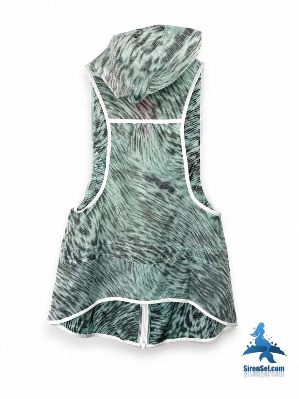 1149 NWT Nike Tech Hyperfuse Hooded Vest - Size M – Light Aqua Grey - Picture 5 of 16